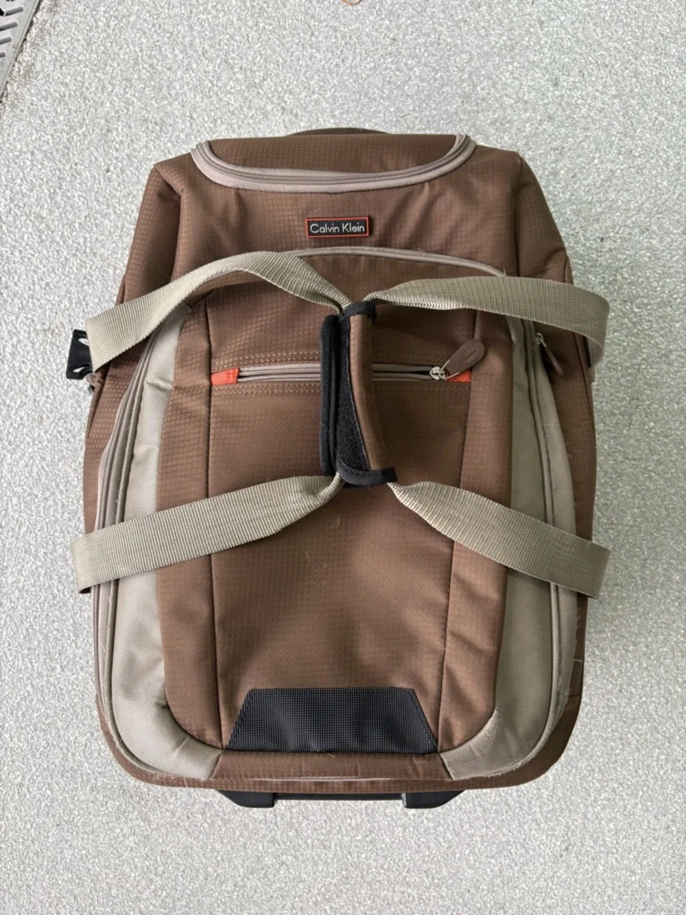 Calvin Klein Brown Roller Backpack/carry on
